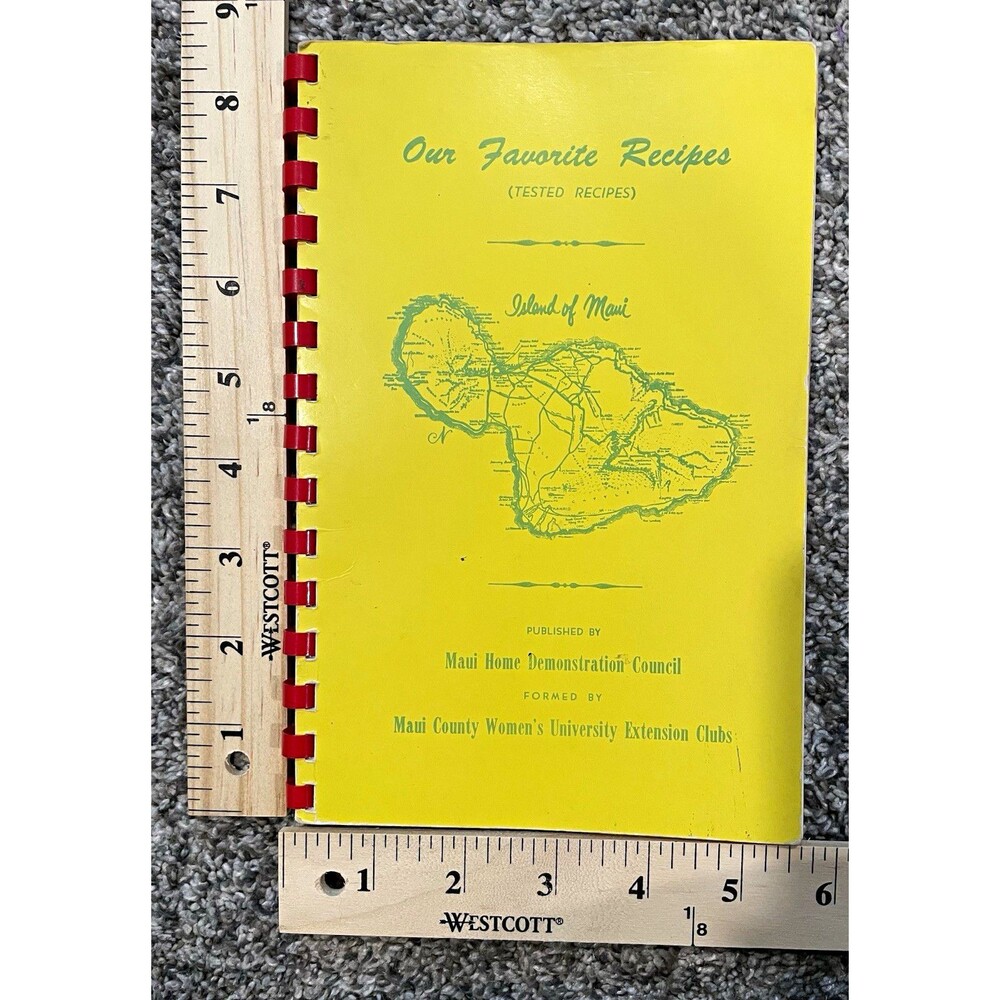Maui Home Demonstration Council Our Favorite Recipes Maui Cookbook 1961 3rd Ed